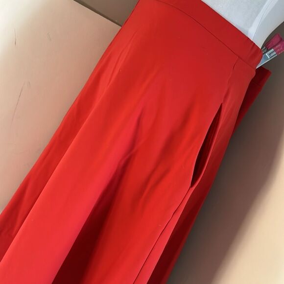 Tahari Women’s XL Dark Coral Hidden Pocket A Line Skirt for Spring 2024! - Picture 2 of 8